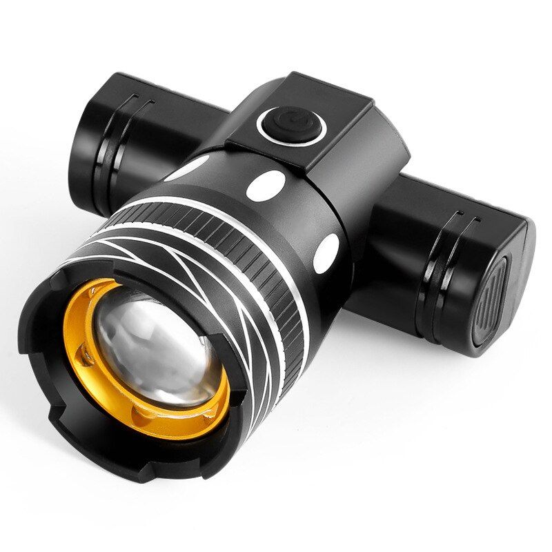 Đèn pha xe đạp siêu sáng - đèn led gắn ghi đông xe đạp T6 giúp đạp xe an toàn ban đêm 3 chế độ sáng KAVISOTA