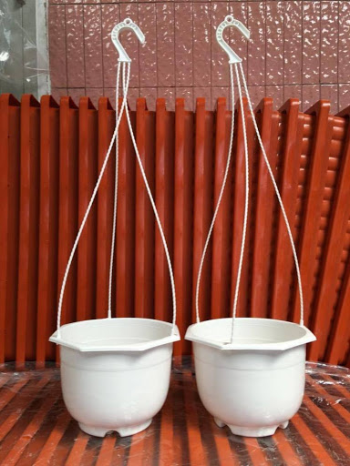 [HCM]Chậu nhựa ABS đường kính 15cm kèm dây treo