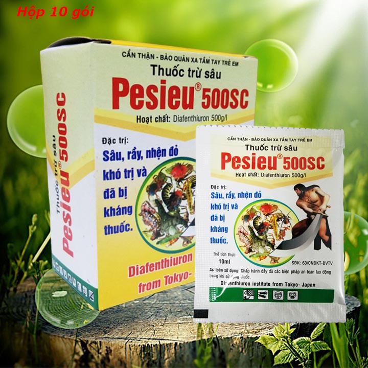 Thuốc trừ sâu rầy, nhện đỏ Pesieu 500SC/10ml COMBO 10 gói