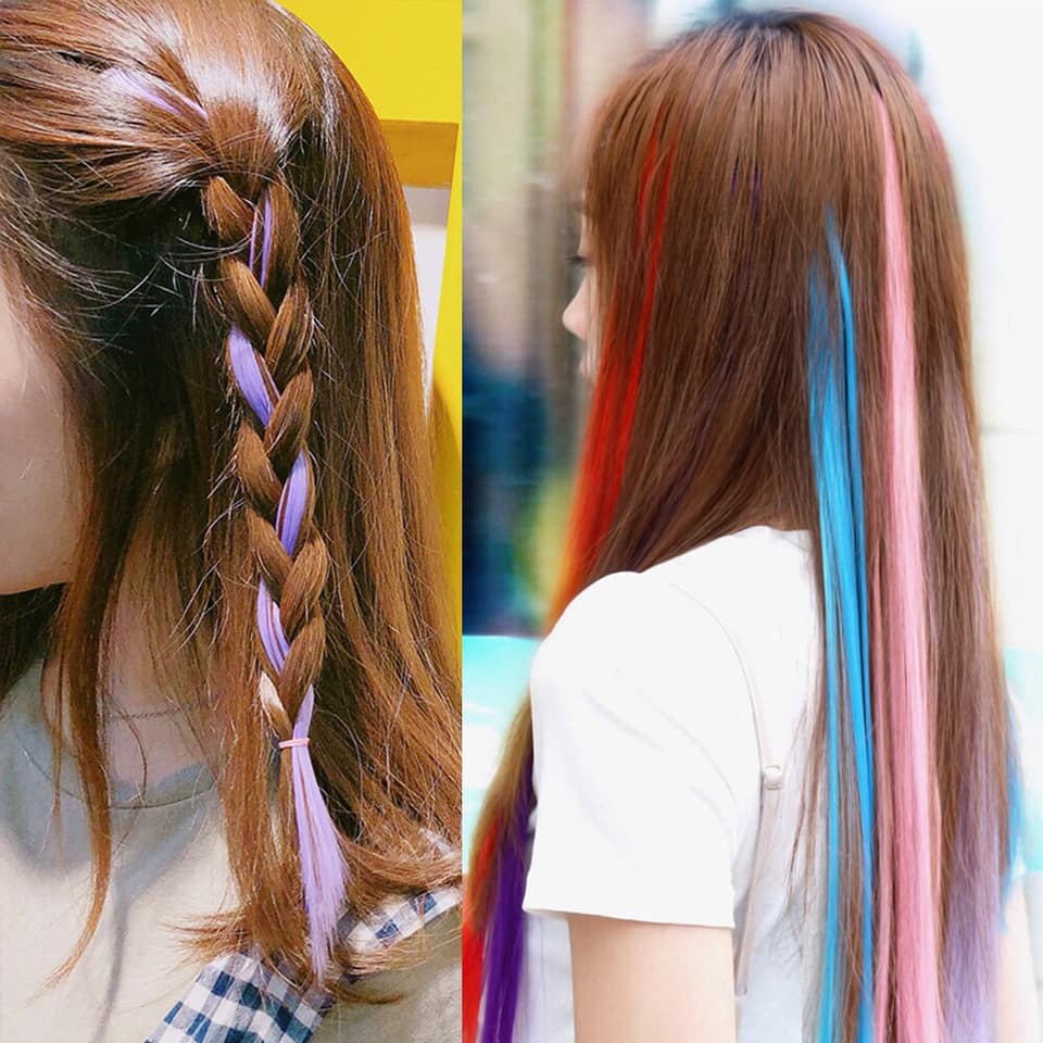 Một line tóc màu sắc, phụ kiện giúp tóc thêm xinh.