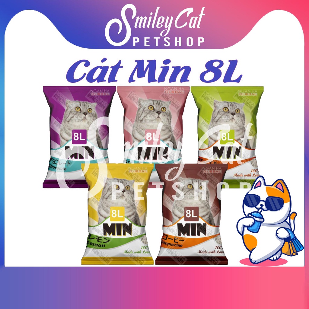 Cát Min 8L siêu vón - Cát đất sét - Cát vệ sinh cho mèo