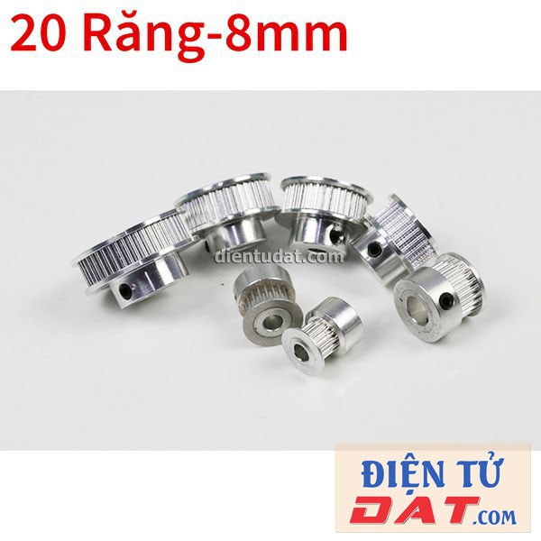Bánh răng motor pulley gt2 - 20 răng 8mm