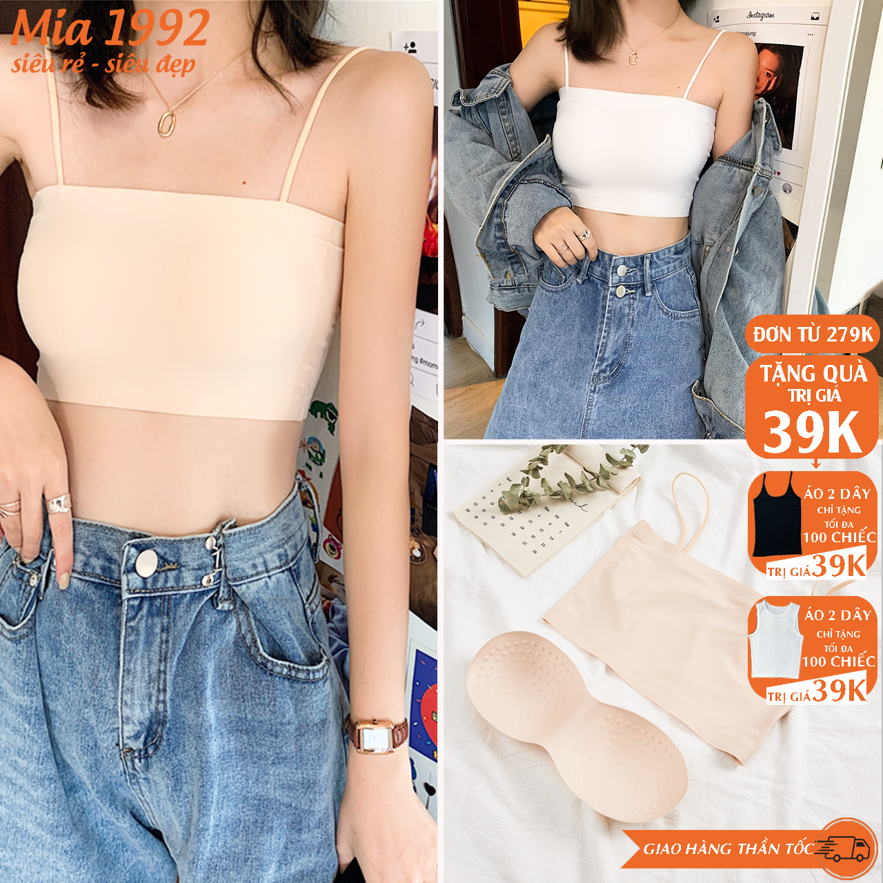 Áo 2 dây nữ MIA 1992 cao cấp - áo 2 dây, áo 2 dây nữ, áo 2 dây bản to, áo 2 dây croptop, áo croptop 2 dây, áo hai dây bản to, áo hai dây croptop sợi bún loại ngắn 2 dây co giãn mặc lên dễ chịu thoáng mát hàng Quảng Châu