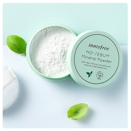 Phấn bột kiềm dầu innisfree no- sebum blur và no- sebum mineral powder