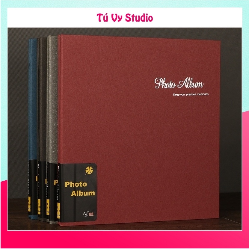 Album ảnh cỡ 27x29 cm loại dán ảnh bìa giấy da lộn sang trọng sẵn hàng tại Tú Vy Studio