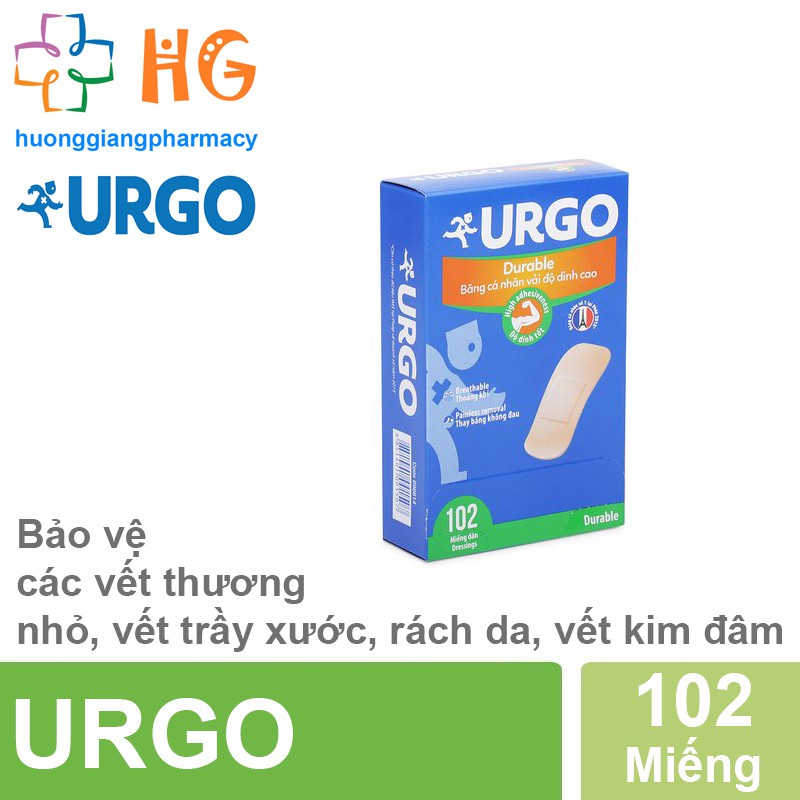 Urgo Durable Miếng nhỏ Hộp 102 miếng