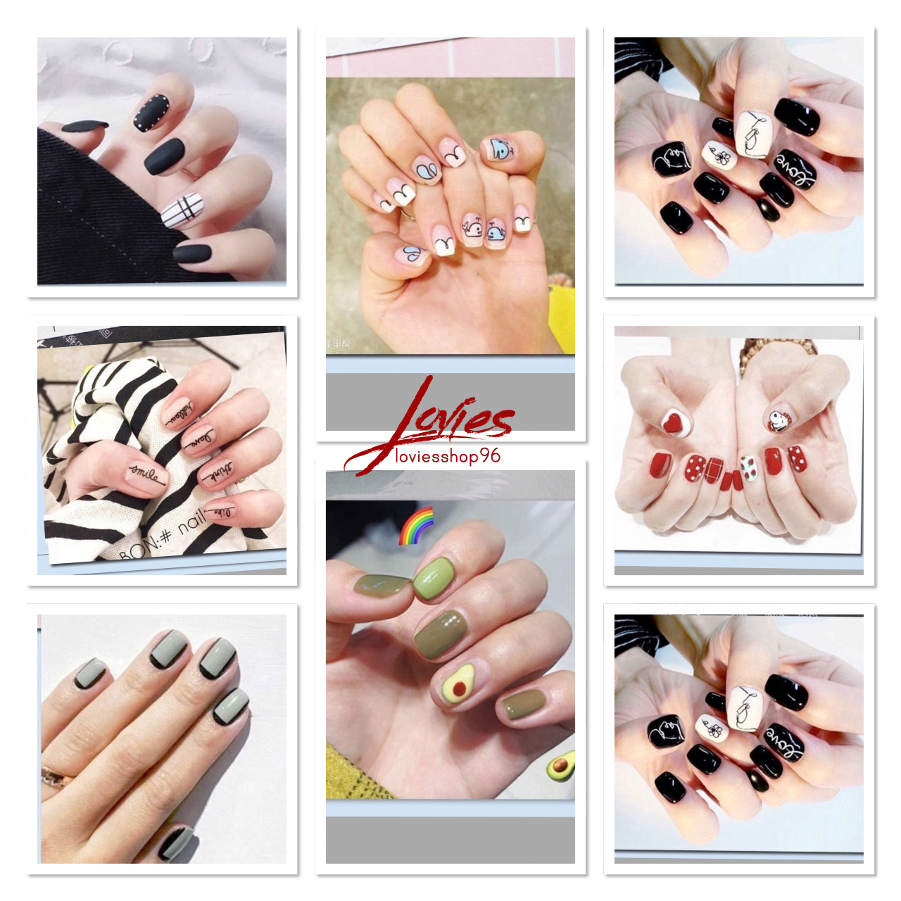 [HCM][Mẫu mới]  Miếng dán móng tay Hàn Quốc xinh xắn loviesshop96