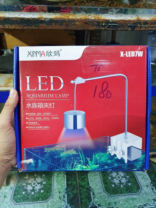 "Hoàn tiền đến 10%" ĐÈN LED TREO XINMA 7W CHO HỒ THỦY SINH 15 ĐẾN 50CM 20X20CM
