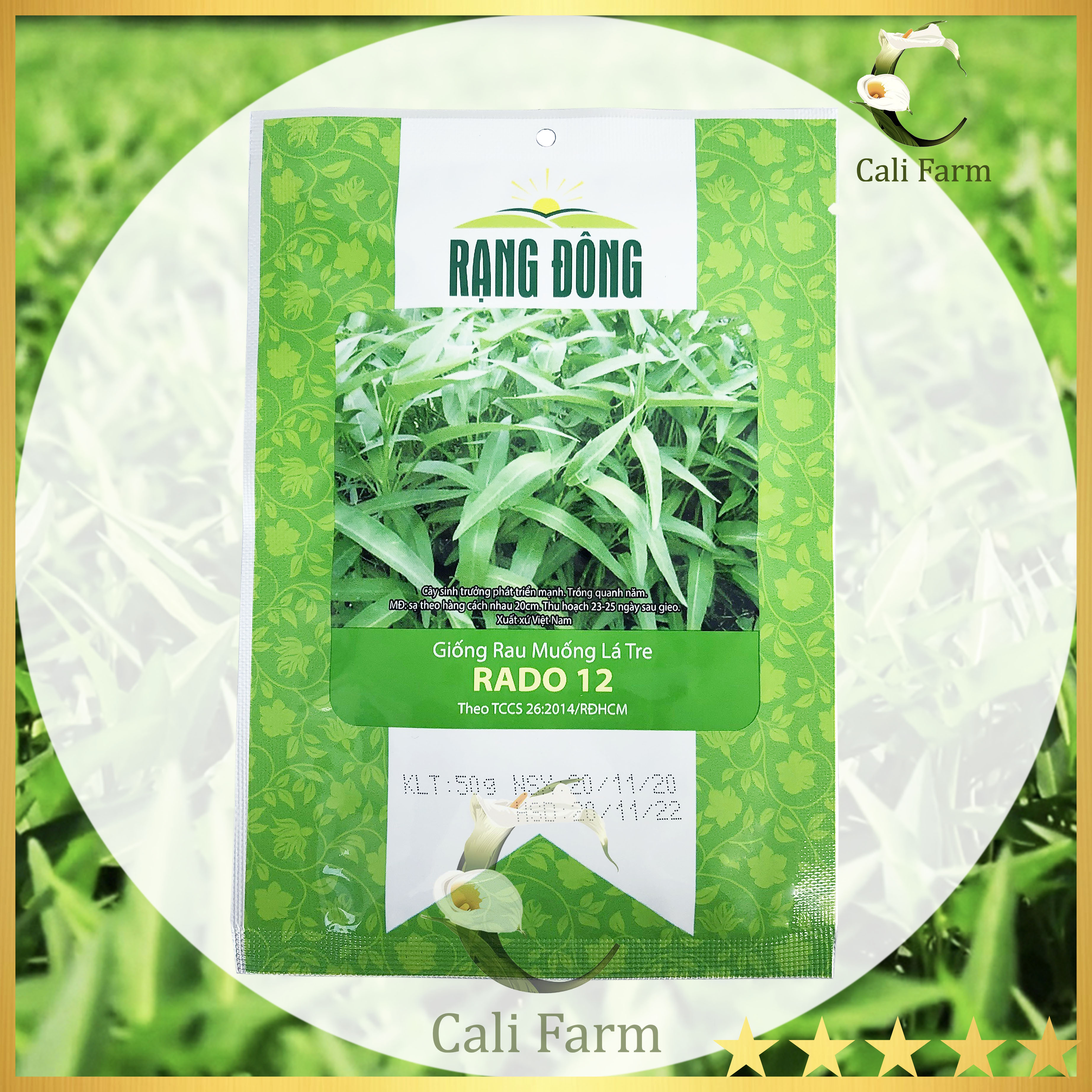 Hạt Giống Rau Muống Lá Tre Rado 12 (50gr)