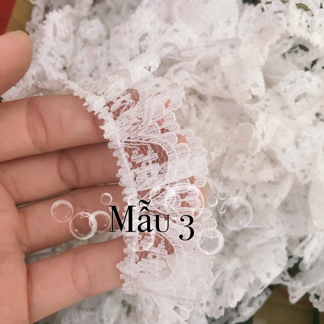 2 mét dây ren rùn may viền trang trí phụ liệu may