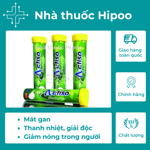 Viên Sủi Actiso Mediphar - mát gan, thanh nhiệt, giải độc, giảm nóng trong người