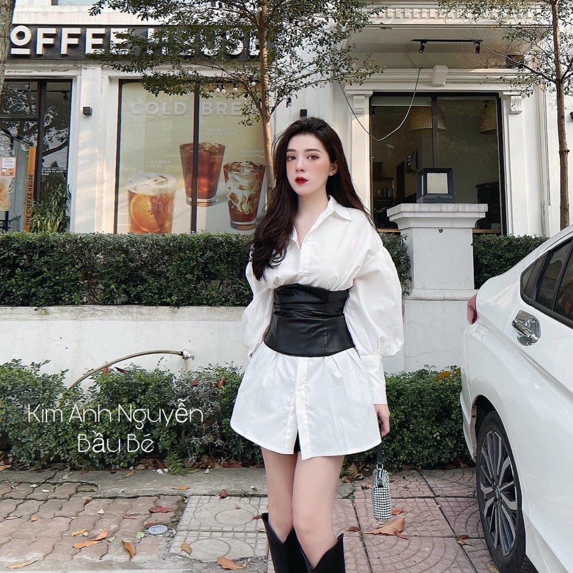 Áo sơ mi phối da tay dài form giấu quần phong cách cá tính thời trang ls009??❤️⭐️??❤️??