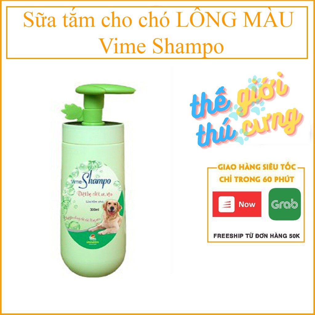Sữa tắm cho chó LÔNG MÀU Vime Shampo - chai 300ml