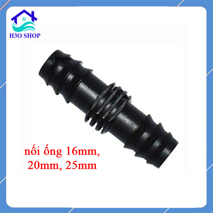 Đầu nối ống PE / LDPE 16mm - 20mm - 25mm nối thẳng ống tưới nhỏ giọt, tưới phun sương, phun mưa
