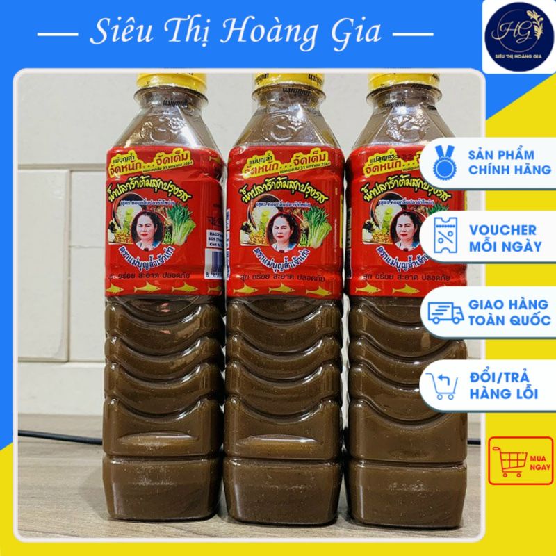 Nước mắm Thái Lan làm gỏi đu đủ ba khía, Sốt Trộn Gỏi Tôm Cua Thái Chua Cay Maebunlam 400ml