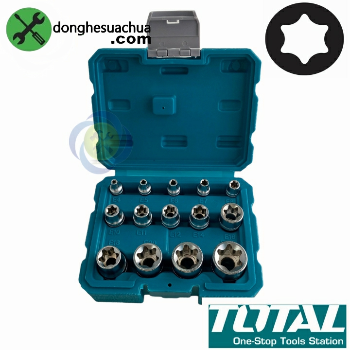 Bộ tuýp sao đầu e 14 chi tiết total thktets0114