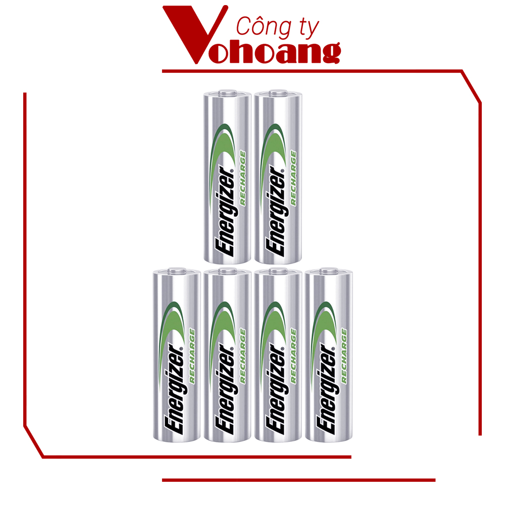 Bộ 6 Pin sạc AA Energizer TRAY 2000mAh (Không vỉ, mới 100% bóc máy)