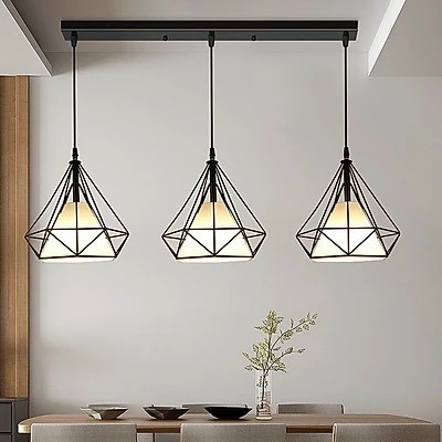 Đèn thả trần, đèn trang trí kim cương cỡ 250mm- 300mm cổ điển trang trí nhà hàng quán cafe, quầy bar