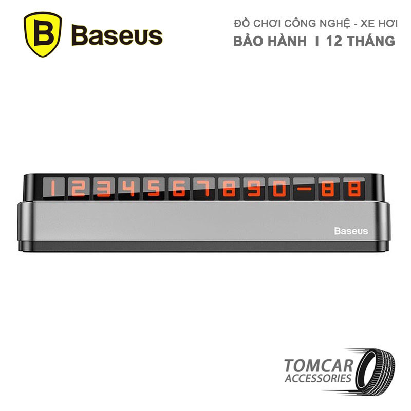 Bảng số điện thoại dạ quang trên xe hơi Baseus Moonlight Box Series Temporary Parking Number Plate