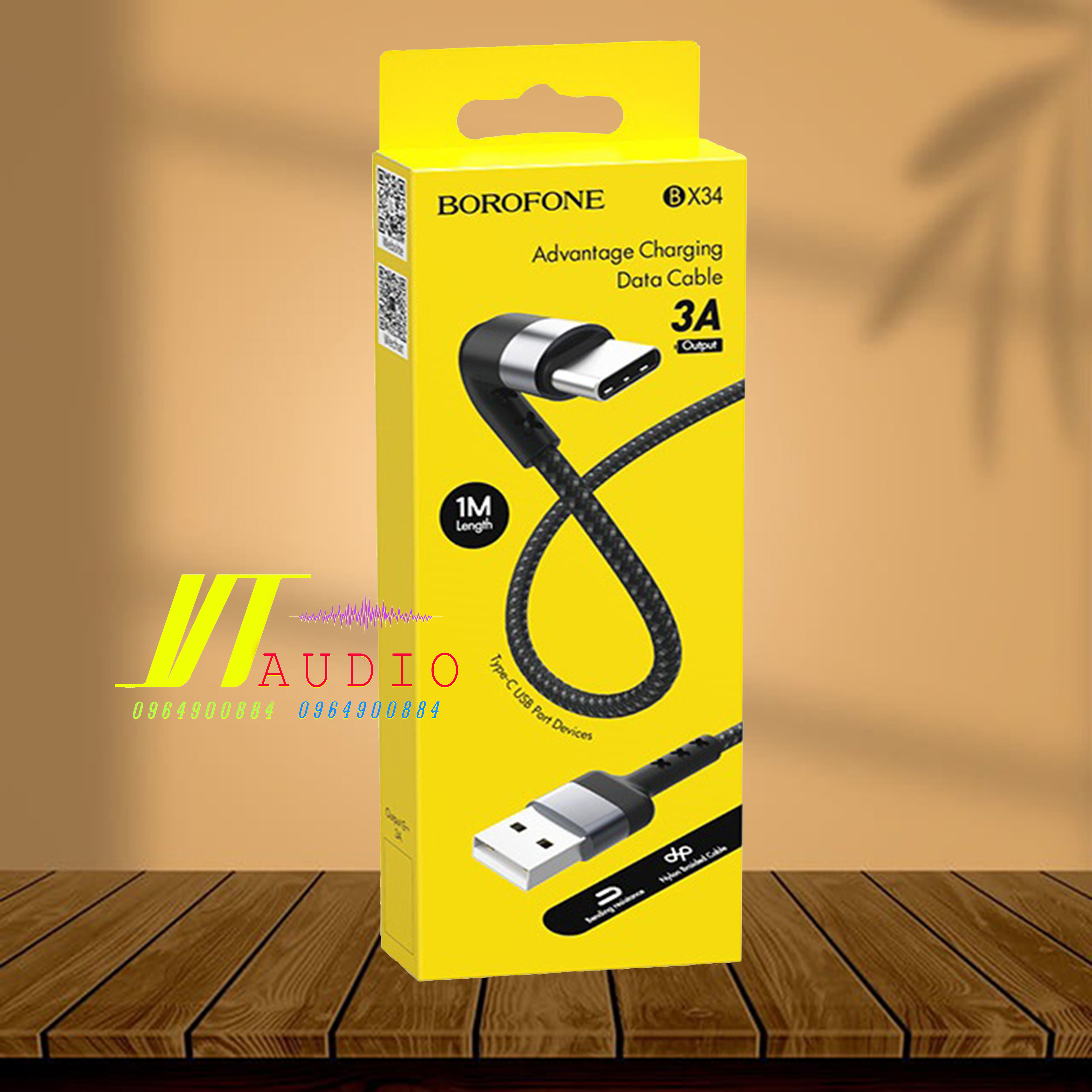 Cáp sạc Borofone BX34, Cáp sạc iphone, cáp sạc nhanh, dây sạc điện thoại iphone.