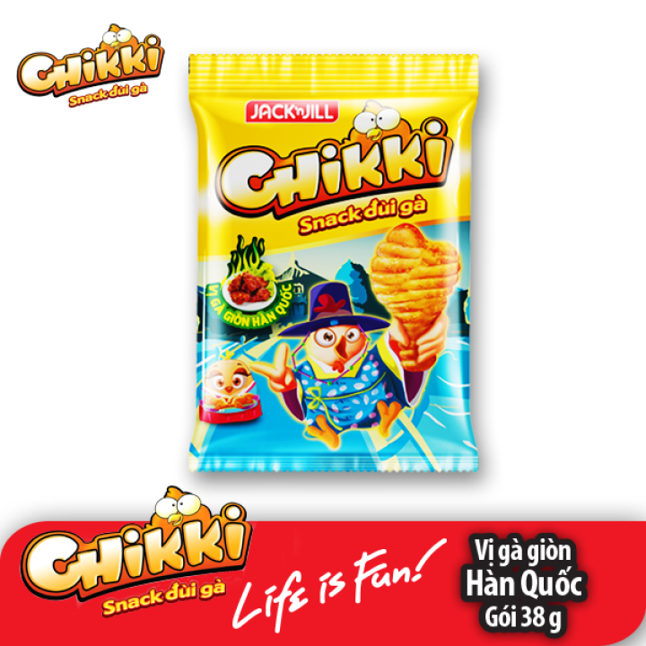 Combo 20 gói snack chikki gà giòn hàn quốc 38g