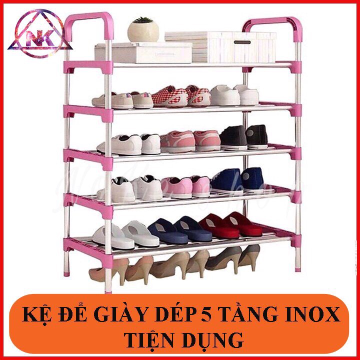 Kệ Để Giày Dép 5 Tầng Inox Hàn Quốc Phong Cách, Kệ giầy dép