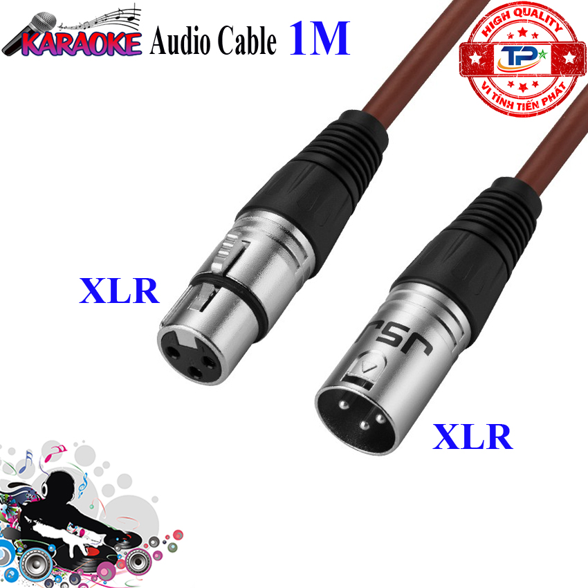 Dây tín hiệu Canon cái XLR ra đầu Canon đực XLR dài 1m - JSJ-802H / 802T / 802A dây chống tạp âm và chống nhiễu cực tốt cho dàn Karaoke .