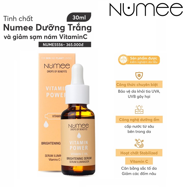 Tinh chất Numee dưỡng trắng và giảm sạm nám Vitamin C Tây Ban Nha 30ML