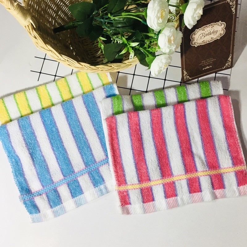 Set 5 khăn lau mặt sọc