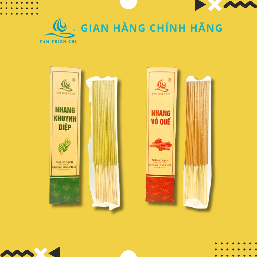 Nhang tâm thiện chí khuynh diệp và vỏ quế 2 hộp 50 cây dài 30cm