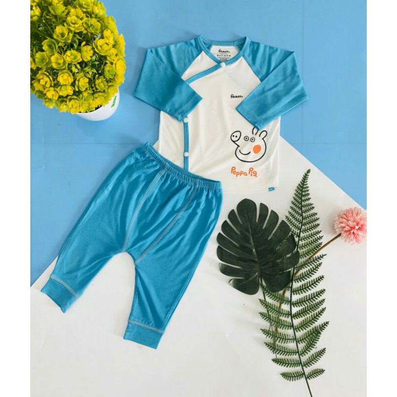 Avaler Bộ sơ sinh cài chéo avaler size 0 3, 3 6 nhiều mẫu