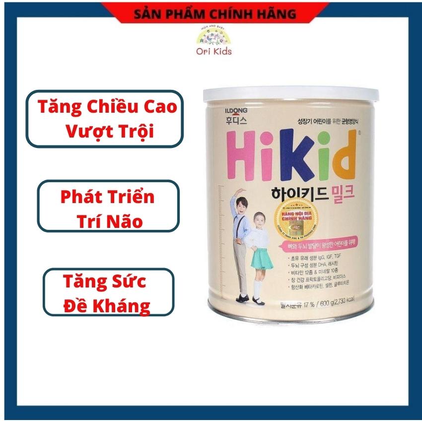 Sữa Hikid bò bị Vani tăng chiều cao đủ, phát triển trí não, tăng cường sức đề kháng Ori Kids