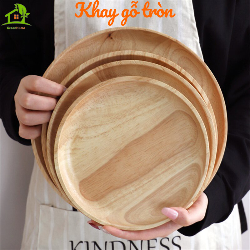 Khay gỗ tròn đựng đồ - Khay gỗ tần bì - Phong cách hiện đại -  Thớt gỗ decor đựng đồ ăn - Hình tròn - Khay gỗ  đựng đồ - Hàng gia công Việt Nam- CÓ HÌNH THẬT - Đa dạng kích thước- Mây tre đan - Đĩa decor