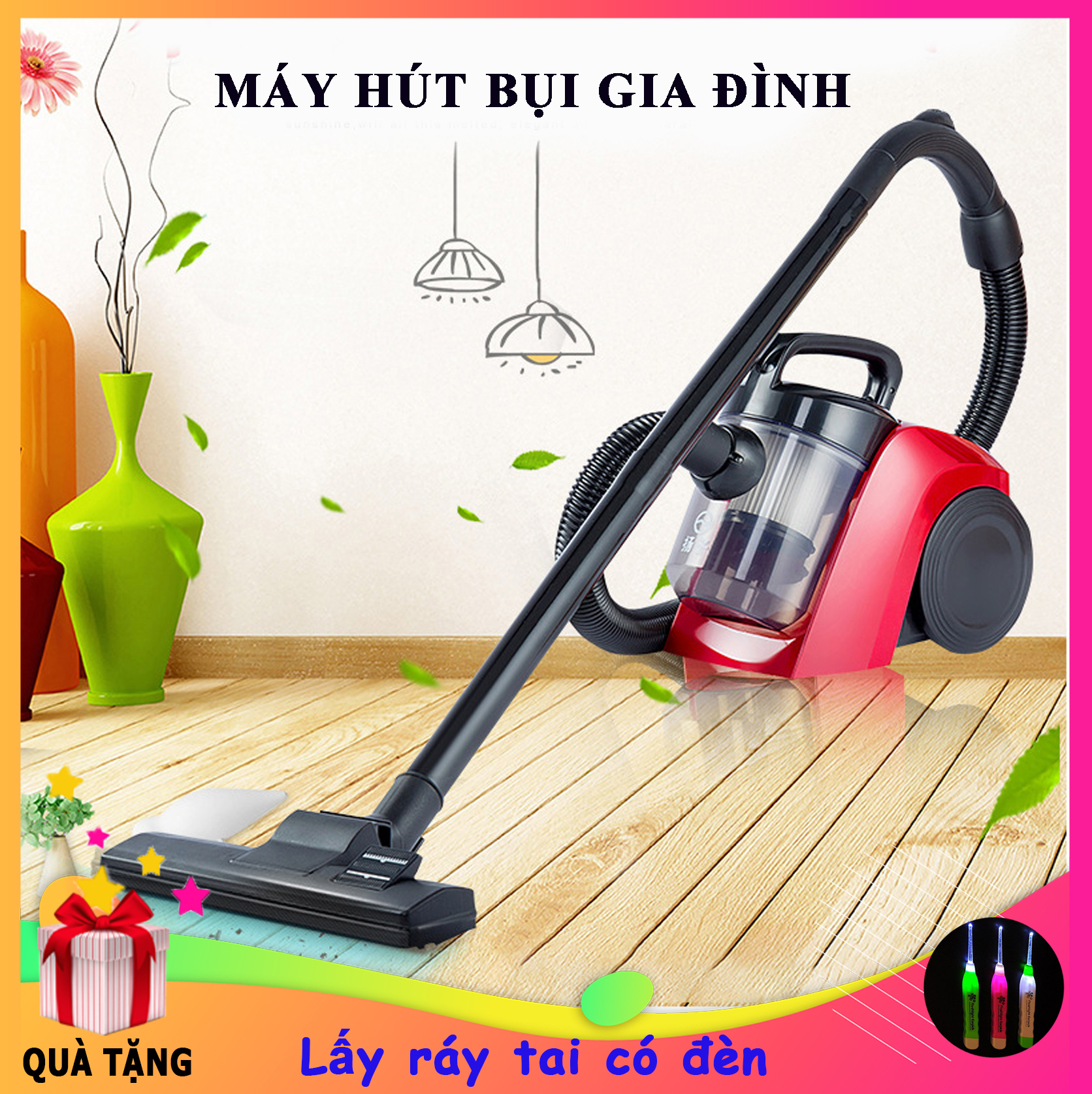 Máy hút bụi có tay cầm, Máy hút bụi gia đình đa năng làm sạch sẽ không gian ngôi nhà bạn, bảo hành 12 Tháng