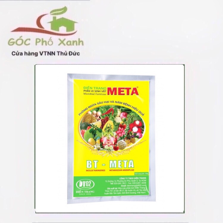 Chế phẩm vi sinh BT META xử lý đất ngừa sâu đục thân sùng đất nấm bệnh