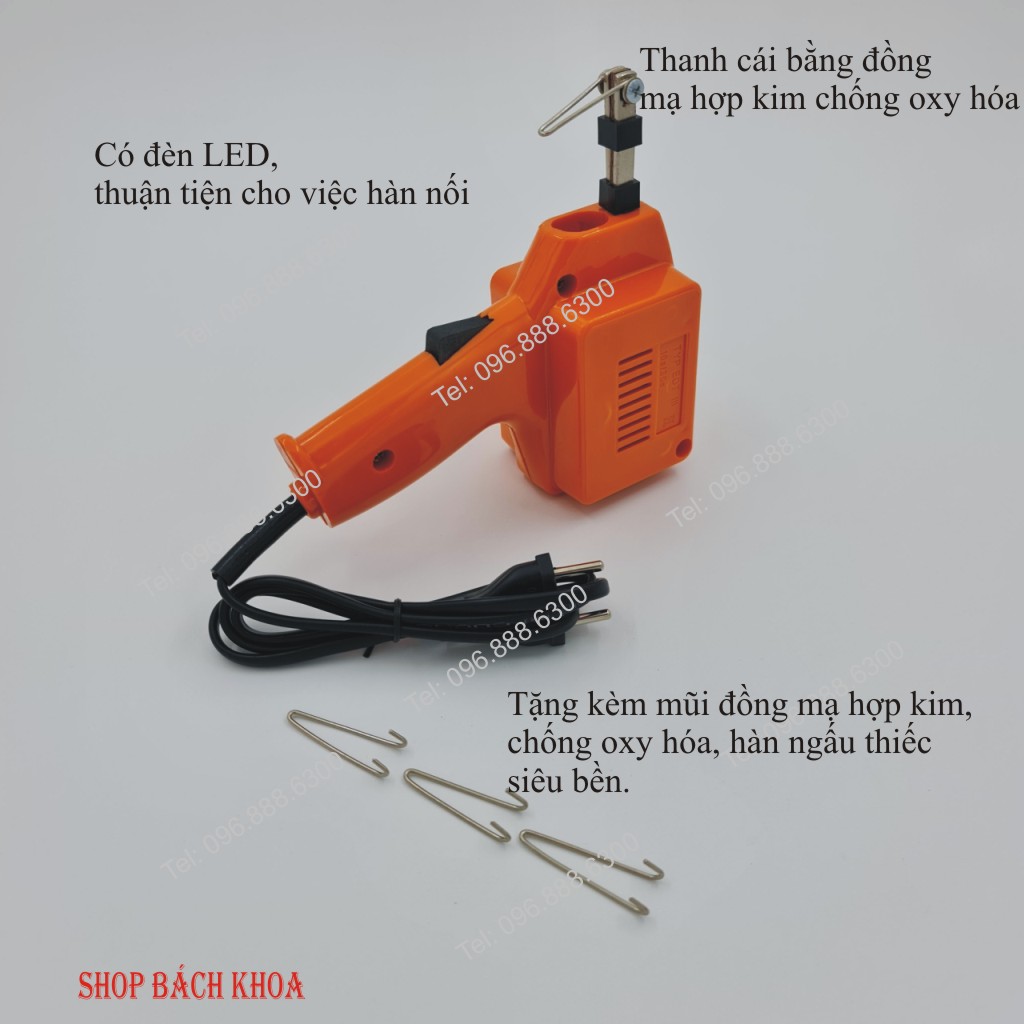 [TẶNG MŨI HÀN MẠ HỢP KIM] Mỏ hàn xung BK quấn hoàn toàn bằng dây đồng, mũi đồng mạ hợp kim - Mỏ hàn xung 100W - Shop Bách Khoa