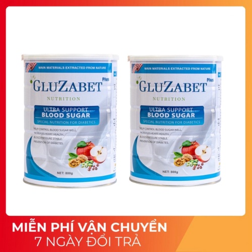 Combo 2 Sữa tiểu đường Gluzabet chính hãng date mới hộp 650g