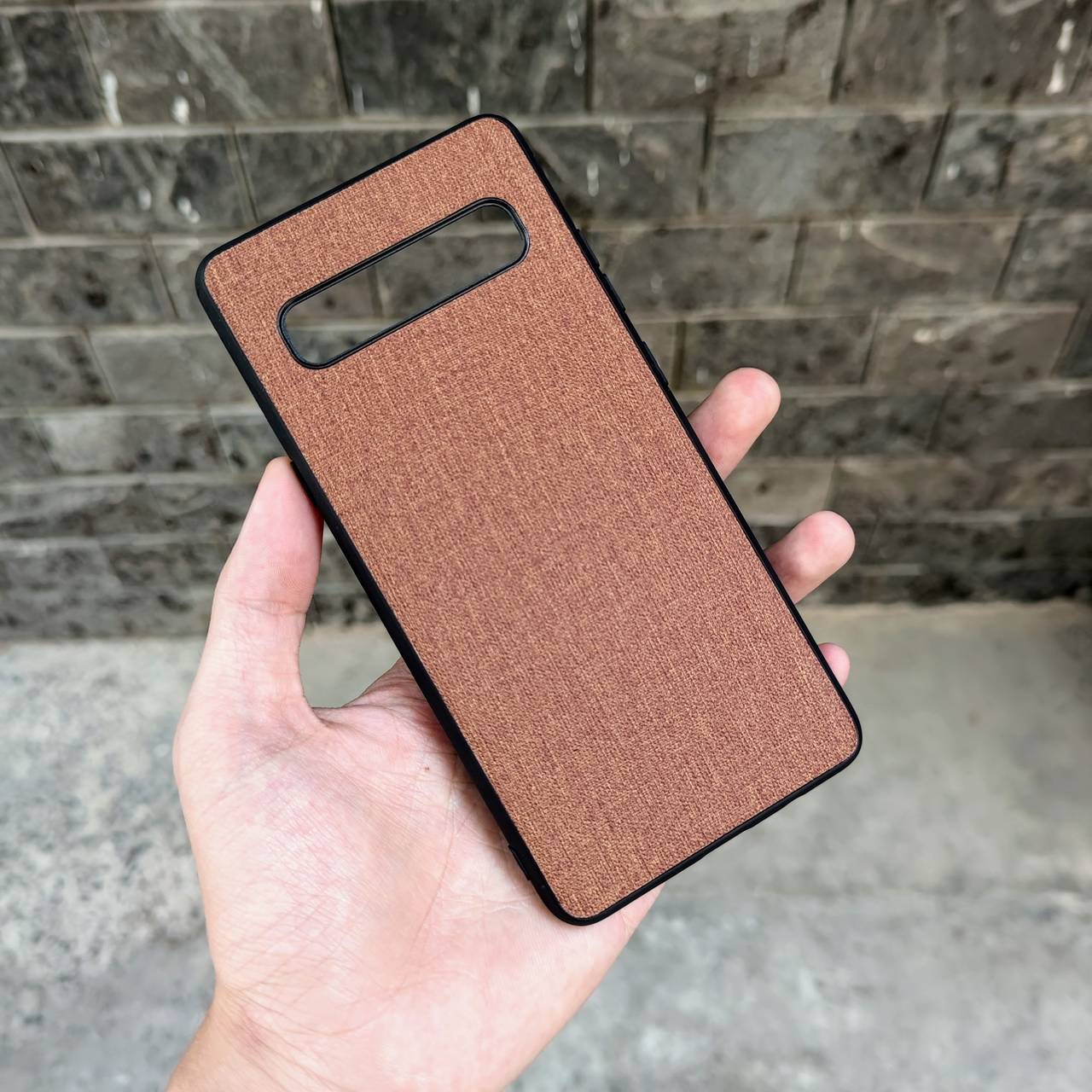 Ốp lưng samsung s10 5g vân vải jean 1 màu