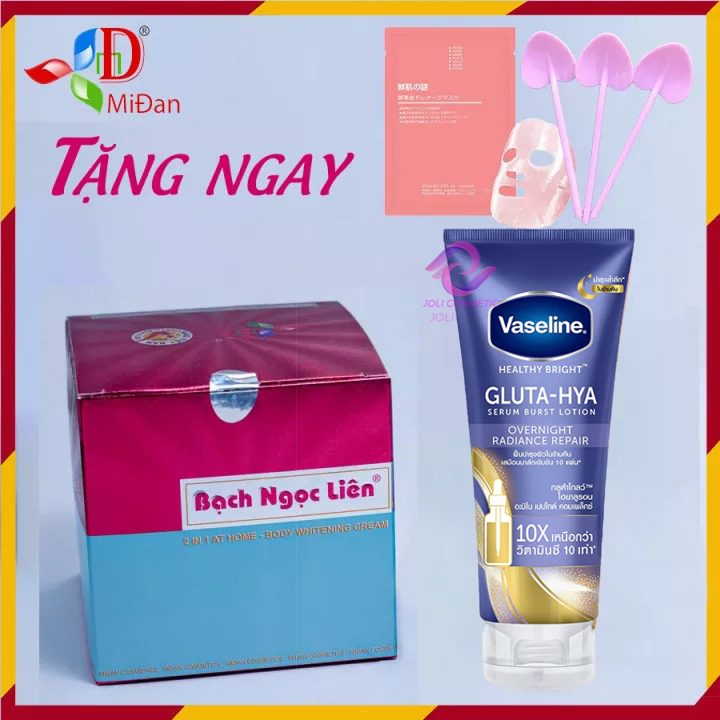 Kem Bạch Ngọc Liên Body - Combo 2 Bạch Ngọc Liên và Vaseline đêm tím xanh - Chính Hãng