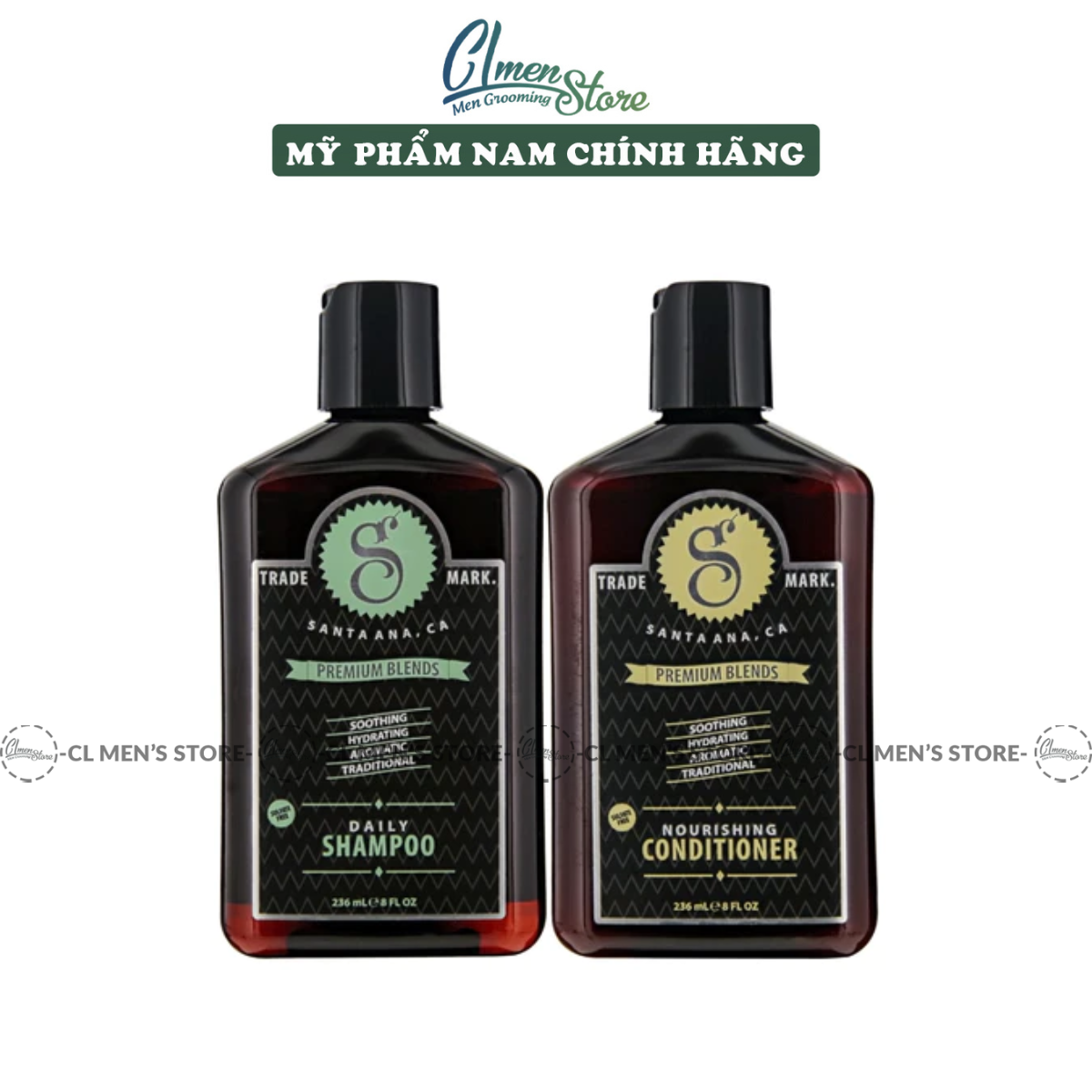 Dầu Gội và Dầu Xả Suavecito Premium Daily Shampoo and Nourishing Conditioner 236ml