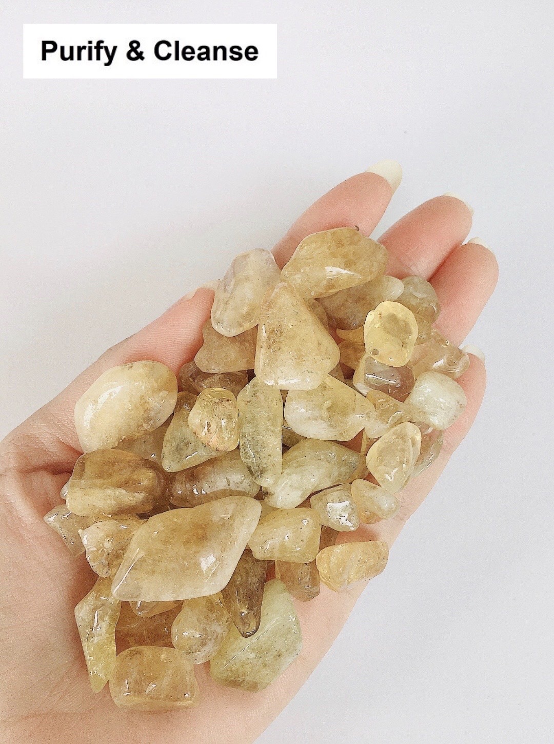 Purify & Cleanse Vụn Thạch Anh Vàng Đá Thanh Tẩy Citrine Crystal Minis