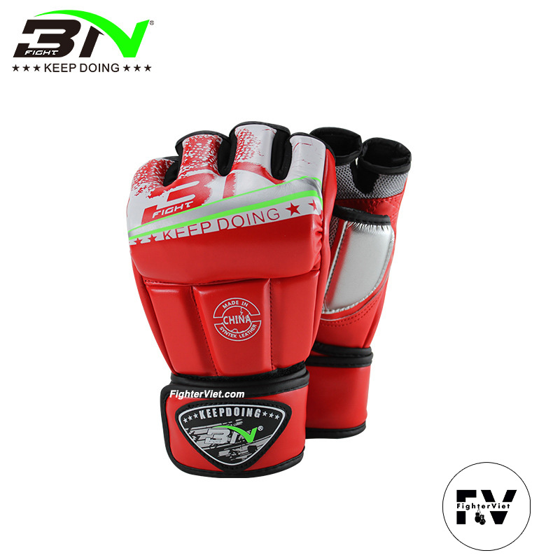 Găng tay hở ngón bn găng mma cao cấp - mma gloves