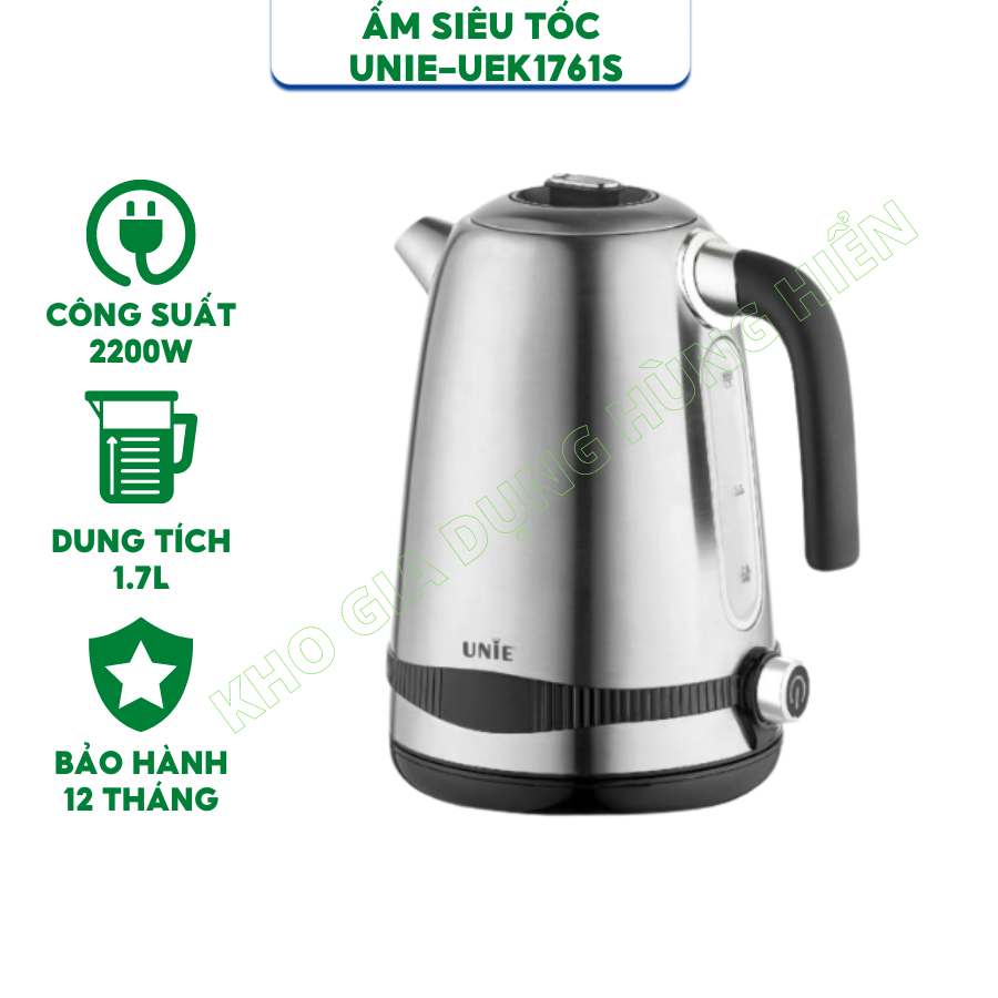 Ấm siêu tốc unie uek1761s - hàng chính hãng - bảo hành 12 tháng
