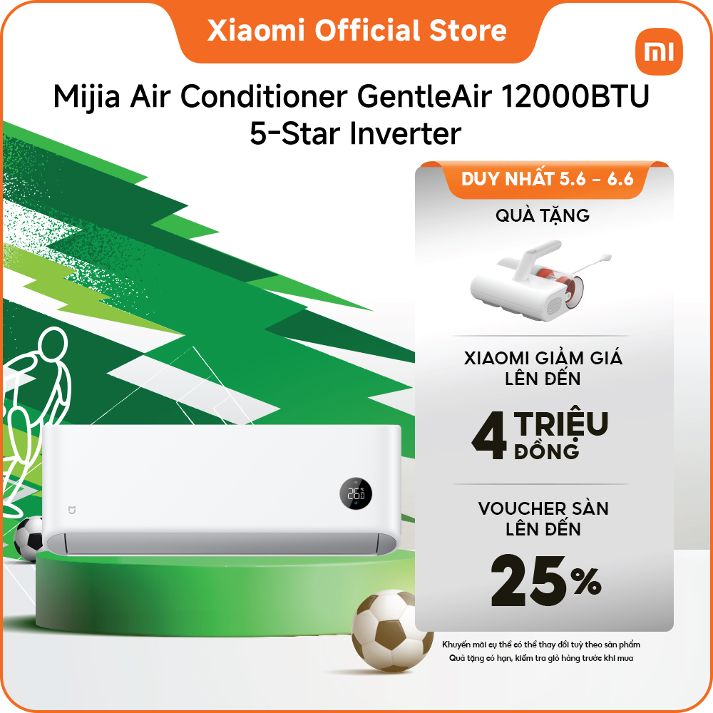 [MỚI RA MẮT] Máy lạnh/ Điều hòa Xiaomi Mijia Air Conditioner GentleAir 1.0P 5-Star Inverter | Làm mát nhanh trong 30 giây với luồng gió mạnh | Luồng gió nhẹ, không gây cảm giác lạnh trực tiếp | Điều khiển thông minh qua ứng dụng Xiaomi Home