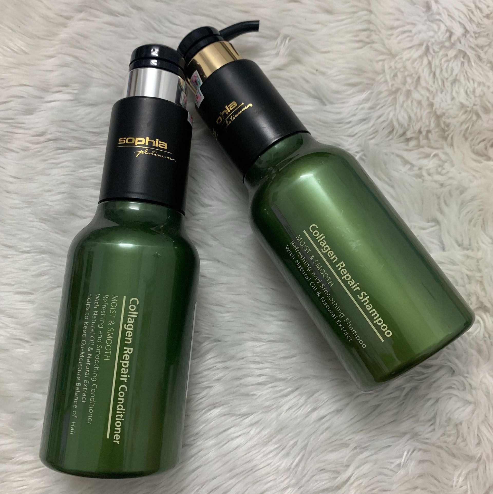 Dầu Gội Xả Sophia Platinum Collagen Repair Shampoo Conditioner 500ml