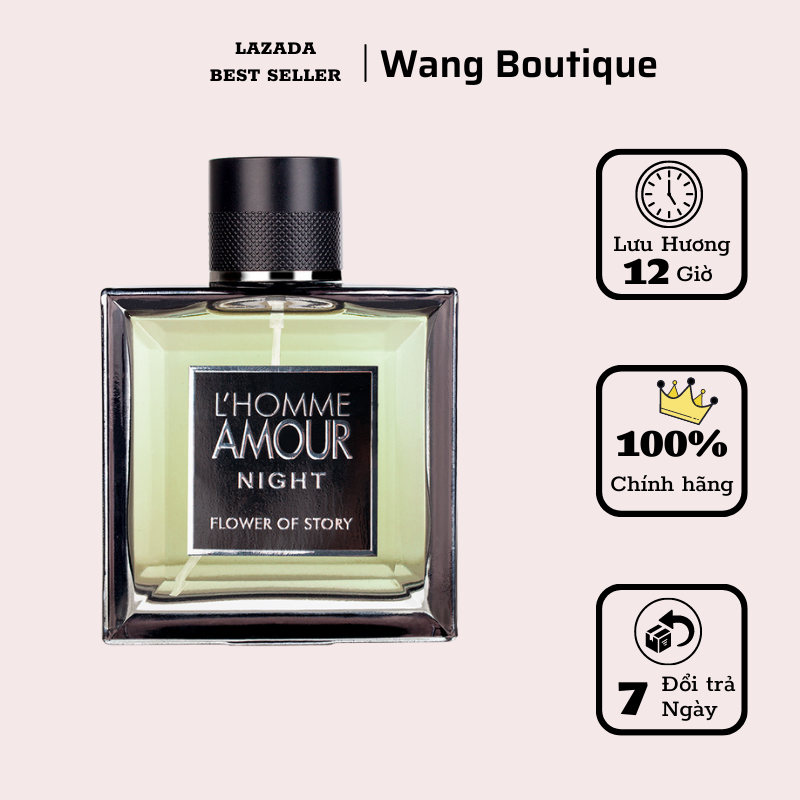 Nước Hoa Nam Thơm Lâu L"HOMME AMOUR 100ml Hương Thơm Sang Trọng Lưu Hương 12h Nước Hoa Nam Cao Cấp Mùi Hương Quyên Rũ