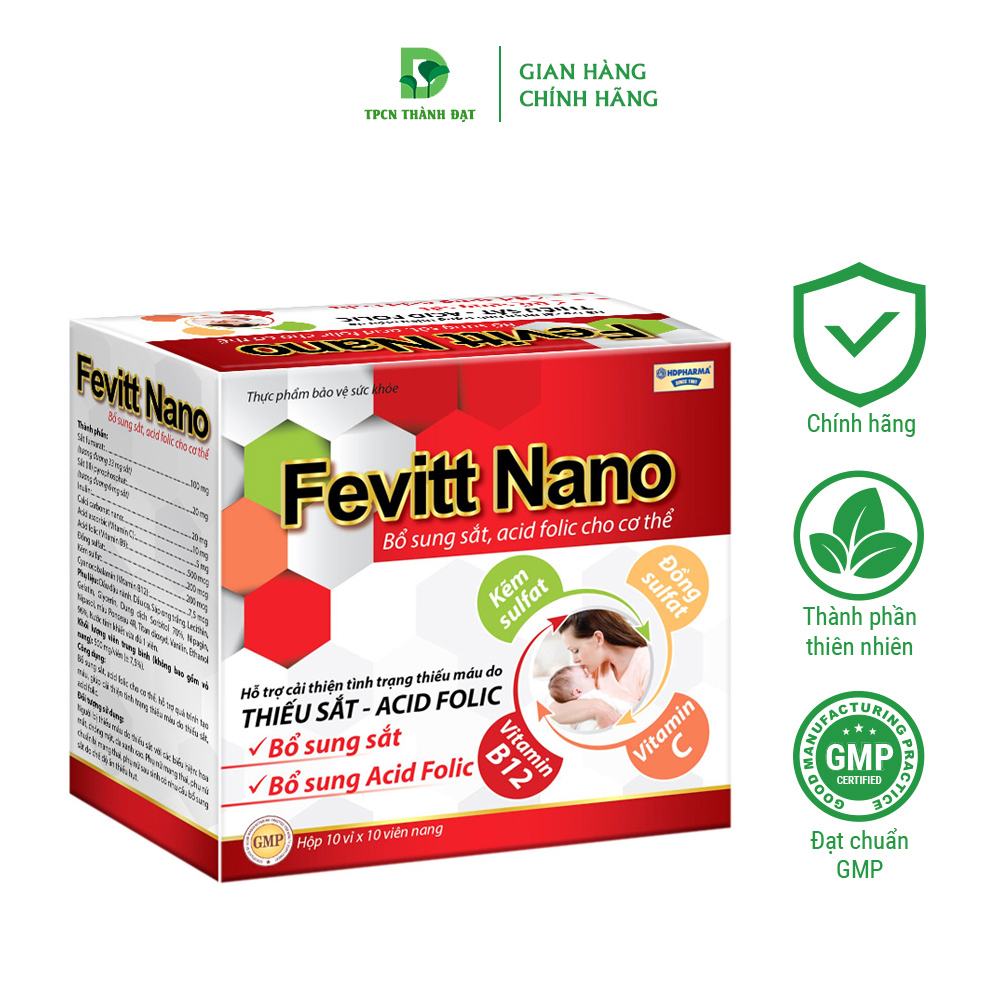 Viên uống Fevitt Nano Rostex giúp bổ sung Sắt