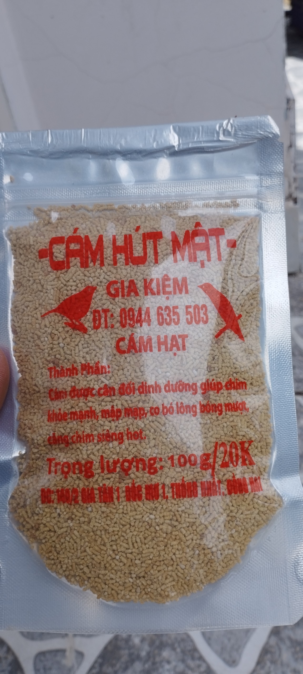 Cám hút mật gia kiệm 100gr - thức ăn chim hút mật