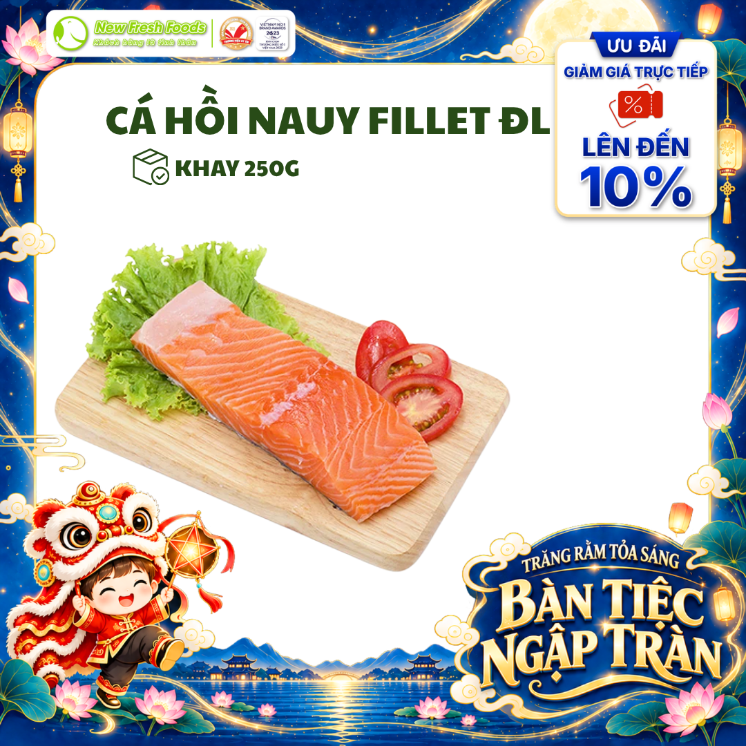 [HỎA TỐC HCM] Cá Hồi Nauy Fillet Đông Lạnh - Khay 250G và 500G