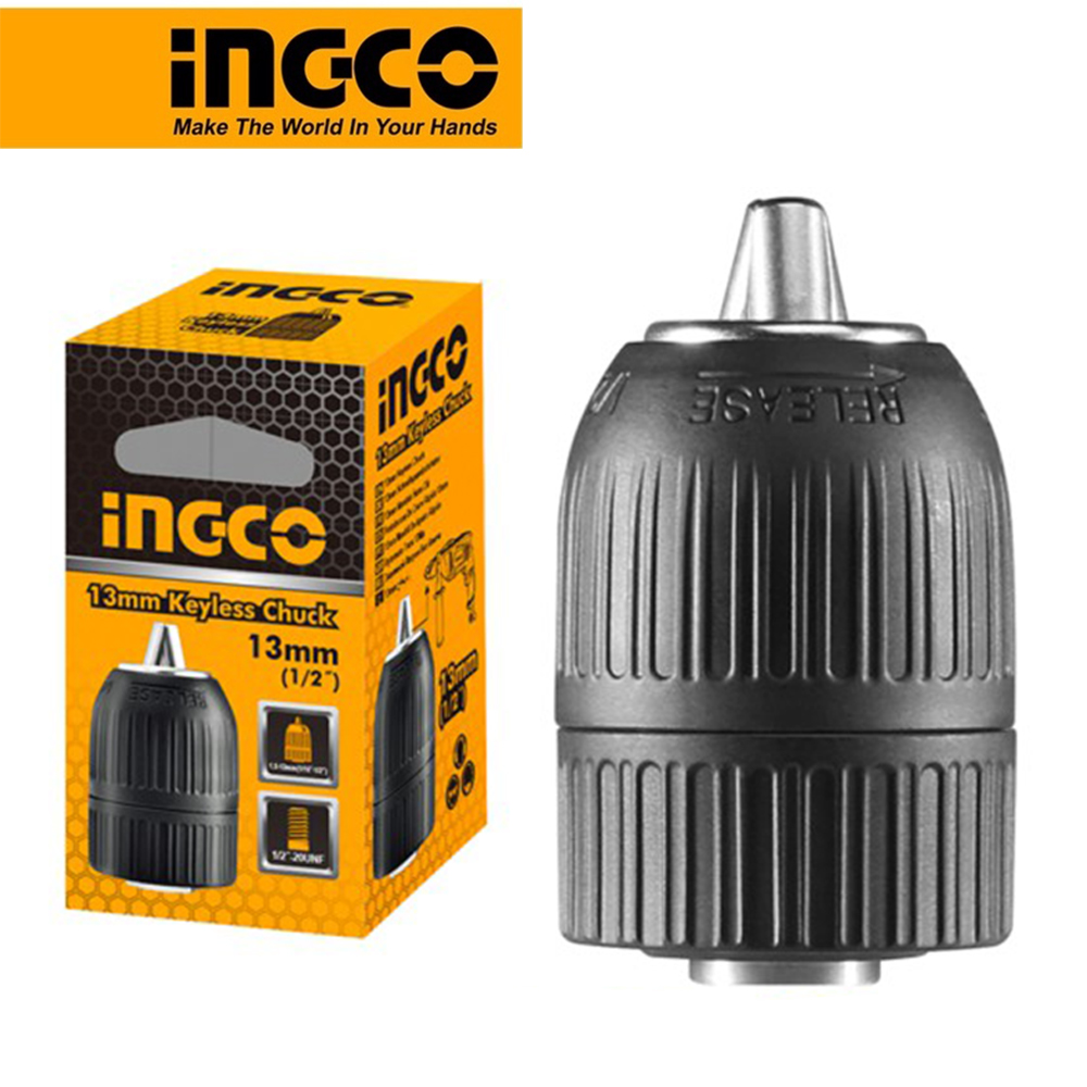 Đầu khoan tự động INGCO KCL1301 | đầu máy khoan khả năng khoan 2-13mm, kích thước kết nổi 1/2 inch chuyên dùng khoan bê